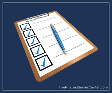 Worksheet for Process Servers