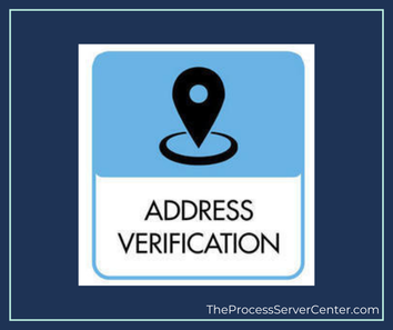 Post Office Address Verification Form for Process Service