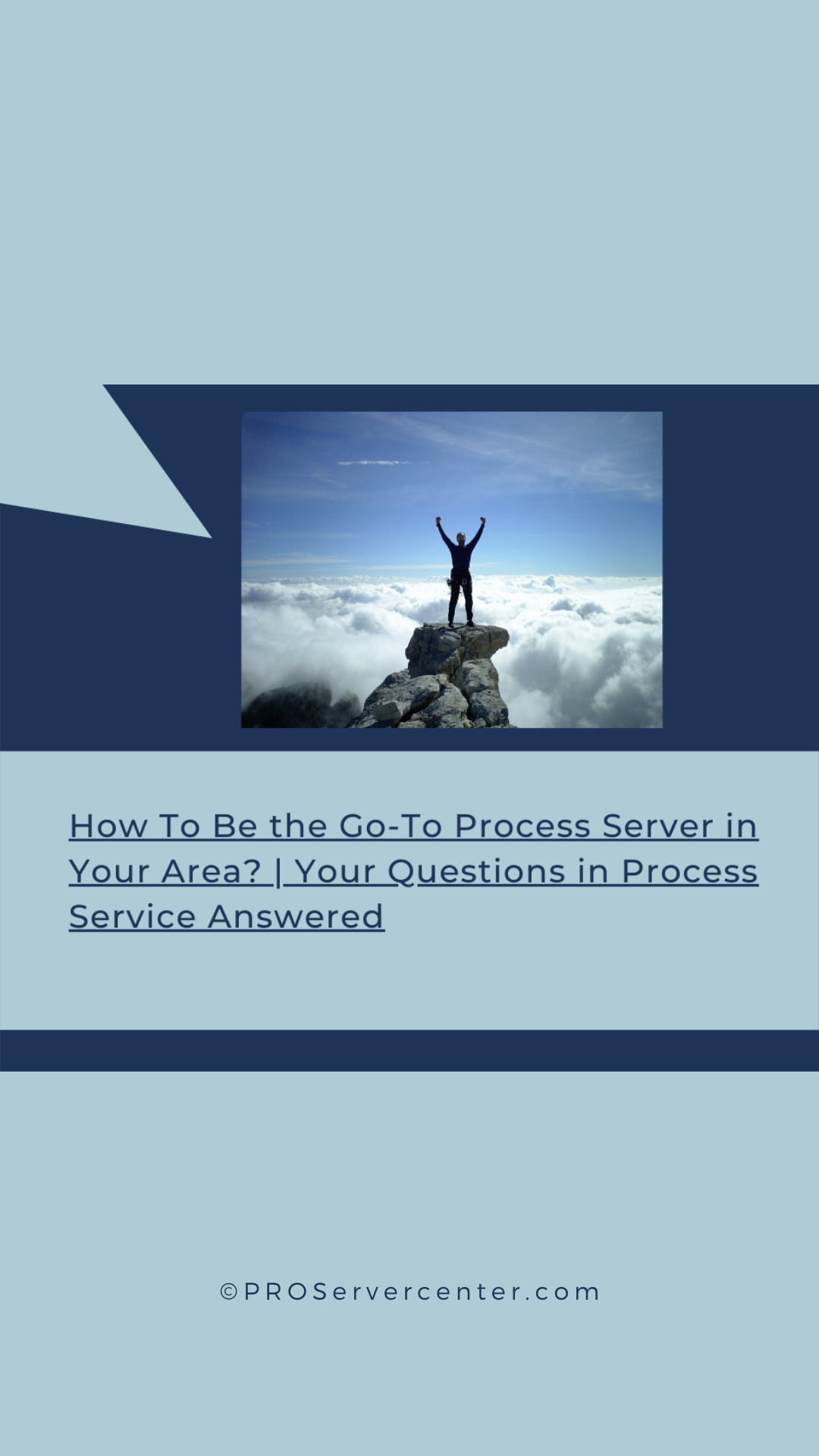 how to be the go to process server in your area