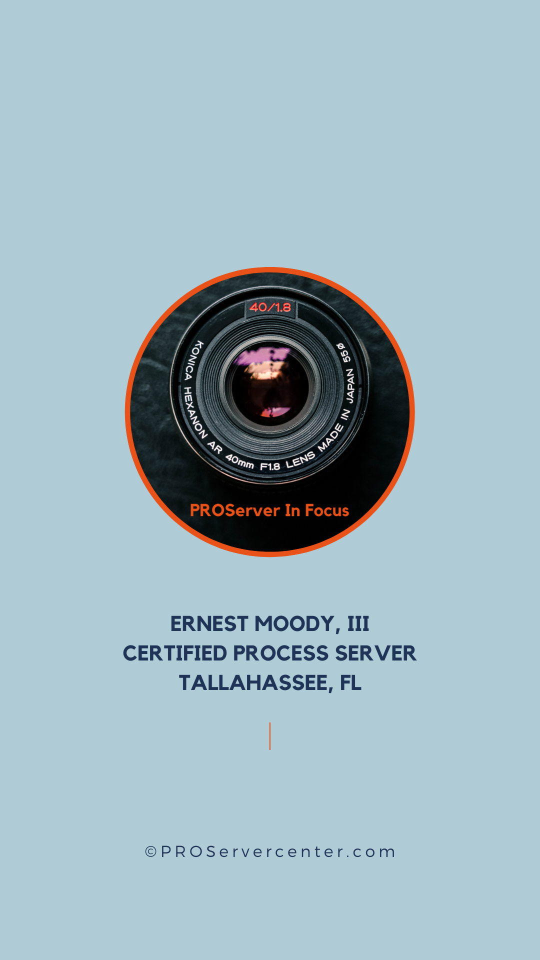 ProServer Ernest Moody from Capital Court Services wins designation of a certified process server