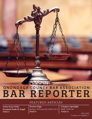 July 2020 Onondaga County Bar Association the Bar Reporter Edition