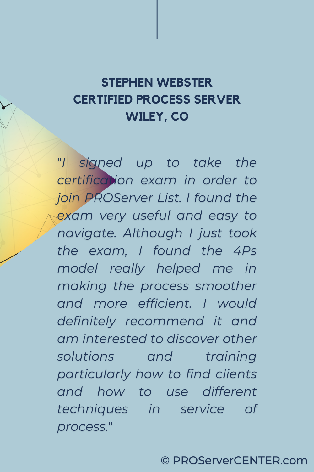 webster, certified process server